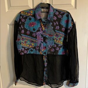 Vintage Multicolor Button Down Shirt